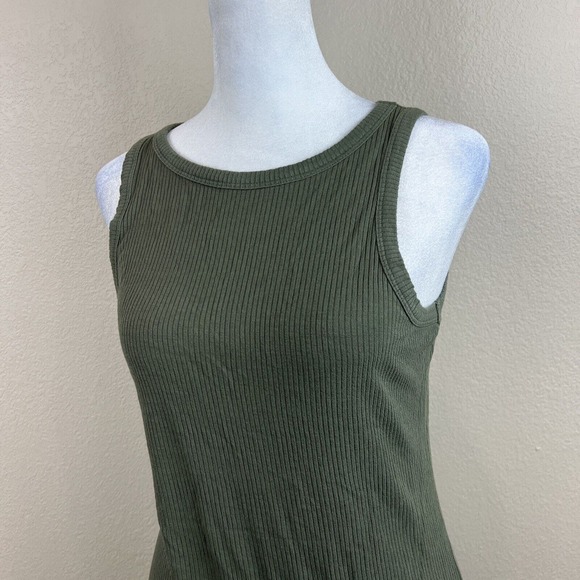 Mossimo Dress Women Extra Small Sleeveless Green Tank‎ Dress Ribbed - Picture 5 of 13